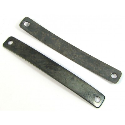 1 Vintaj Antiqued Brass Two-Hole Curved Link for Bracelet or Nameplate Stamping