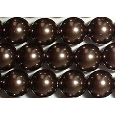 Strand 100 Swarovski Crystal Brown 6mm Pearls