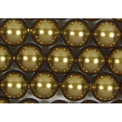 Strand 100 Swarovski Crystal Antique Brass 6mm Pearls