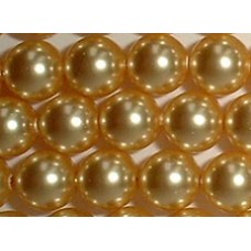 10 Swarovski Crystal Gold 12mm Pearls