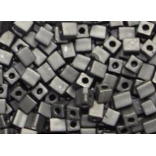 25gr Miyuki Cube Beads Matte Black Opaque