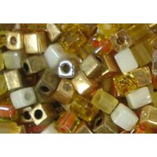 25gr Miyuki Cube Beads Butterscotch