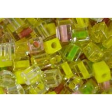 25gr Miyuki Cube Beads Lemon Fizz