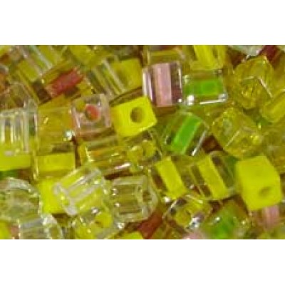 25gr Miyuki Cube Beads Lemon Fizz