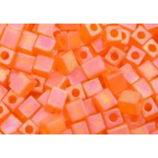 25gr Miyuki Cube Beads Gorgeous Matte Orange Rainbow
