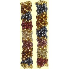 1 Fairtrade Golden Earth Beaded Tube - Band Motif