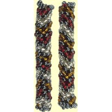 1 Fairtrade Raspberry Beaded Tube - Chevron Motif