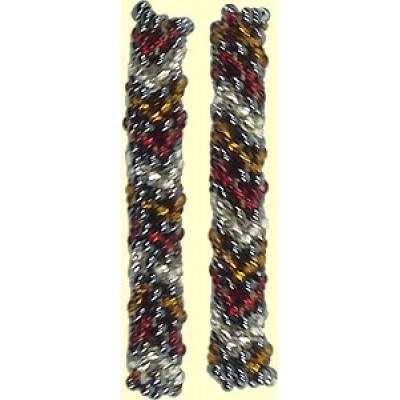 1 Fairtrade Raspberry Beaded Tube - Chevron Motif