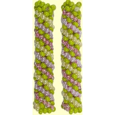 1 Fairtrade Botanical Beaded Tube - Spiral Motif