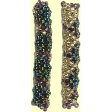 1 Fairtrade Shimmer Beaded Tube - Cross Diamond Motif