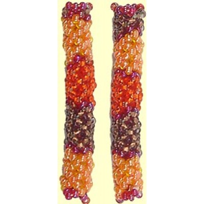 1 Fairtrade Magenta Beaded Tube - Band Motif