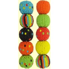 Fairtrade Liquorice Allsorts Spots and Stripes 16mm Beaded Beads