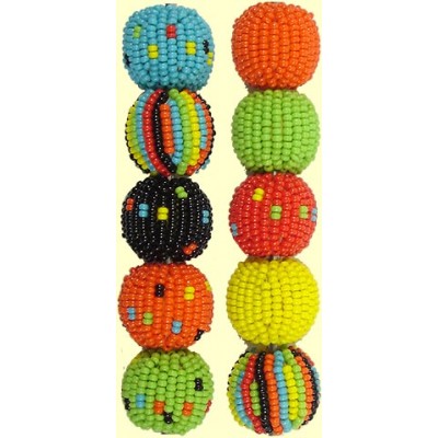 Fairtrade Liquorice Allsorts Spots and Stripes 16mm Beaded Beads