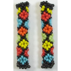1 Jabulani Liquorice Allsorts Beaded Tube - Diamond Motif