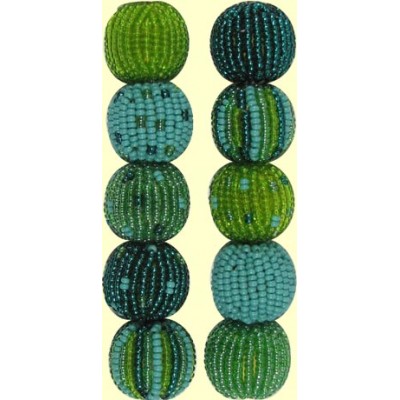 4 Serenity Spots and Stripes 16mm Beaded Beads