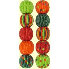 Fairtrade Caribbean Spots and Stripes 16mm Beaded Beads