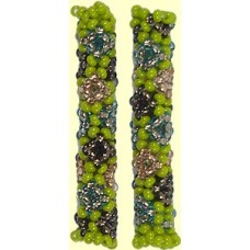 1 Fairtrade Forest Fern Beaded Tube - Diamond Motif