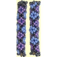1 Fairtrade Cornflower Beaded Tube - Diamond Motif