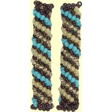 1 Fairtrade Sand & Sky Beaded Tube - Spiral