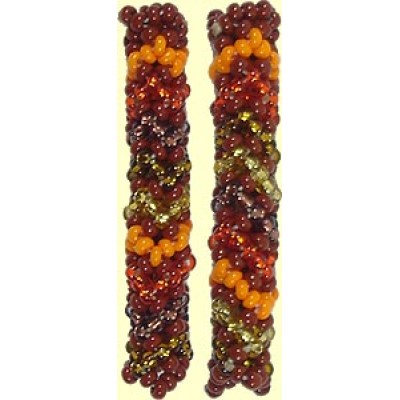 1 Fairtrade Sunset Beaded Tube - Chevron