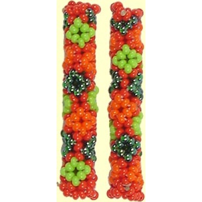 1 Fairtrade Caribbean Beaded Tube - Diamond Motif