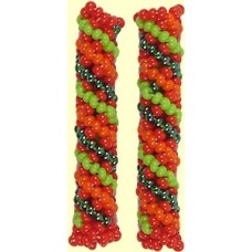 1 Fairtrade Caribbean Beaded Tube - Spiral
