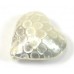 1 Karen Hill Tribe Silver Small Hammered Heart Bead 1 Karen Hill Tribe Silver Small Hammered Heart Bead