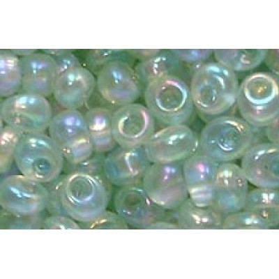 25gr Pale Green AB Magatama Beads