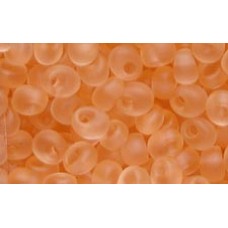 25gr Iced Peach Matte Magatama Beads