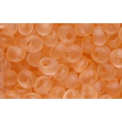 25gr Iced Peach Matte Magatama Beads