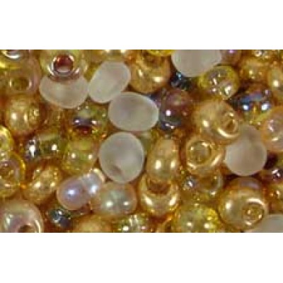 25gr Butterscotch Mixture Magatama Beads