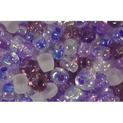 25gr Lavender and Lilac Mixture Magatama Beads