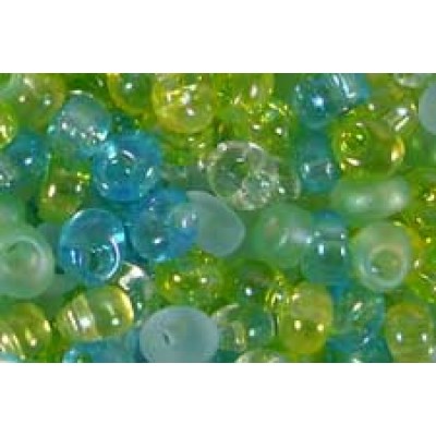 25gr Seafoam Mixture Magatama Beads