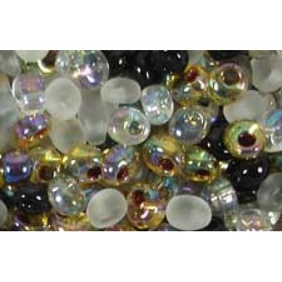 25gr Night and Day Mixture Magatama Beads