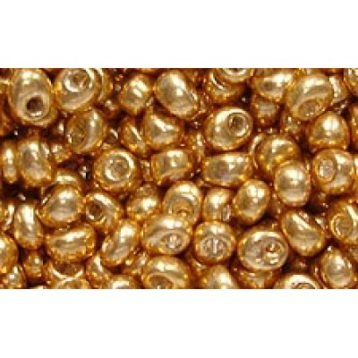 25gr Gold Plated Magatama Beads