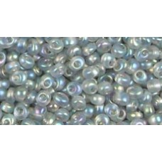 25gr Smoky Grey Treasure AB Matte Magatama Beads