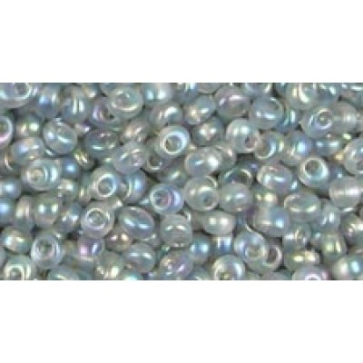 25gr Smoky Grey Treasure AB Matte Magatama Beads