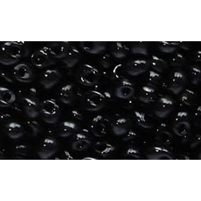 25gr Jet Black Magatama Beads