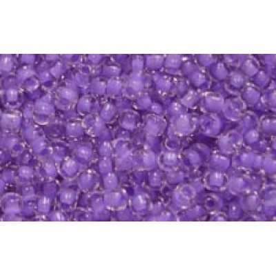 25gr Matsuno 11/0 Rocailles - Lavender Inside with Clear Casing