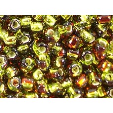 25gr Matsuno 4mm Irregular Rocailles - 2-Tone S/L - Topaz Olivine
