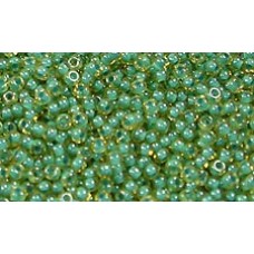 25gr Matsuno 11/0 Rocailles - Topaz with Turquoise Lining