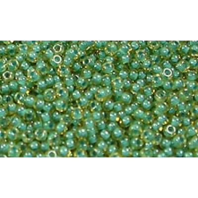 25gr Matsuno 11/0 Rocailles - Topaz with Turquoise Lining