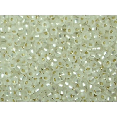 25gr Miyuki 11/0 Rocailles - Matte Silver Lined Crystal