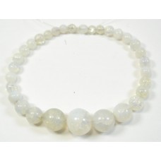 1 Graduated Strand of Cracked Quartz Round Beads