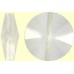 1 Rock Crystal Faceted Part-Frosted Disc Bead