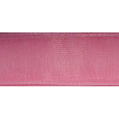 1m 9mm Rose Pink Organza Ribbon