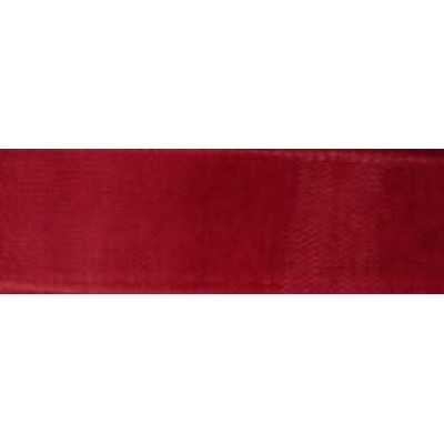 1m 9mm Claret Red Organza Ribbon