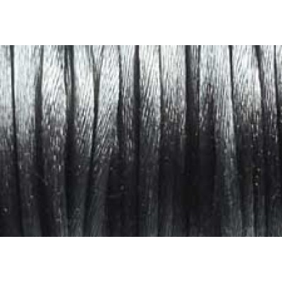 5 metres Dark Grey Satin Rattail 3mm Cord