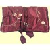1 Embroidered Satin Jewellery Roll - Black