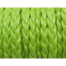 30cm Flat Braided Faux Leather Apple Green
